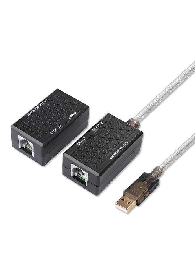DTech USB to RJ45 Extender over Cat5 Cat5e Ethernet Cable Extension Adapter Set Connection up to 200ft - Image 4