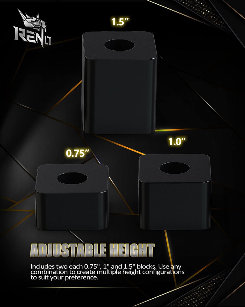 Reno مسافات مقاعد رينو، مجموعة رفع مقعد السائق أو الراكب 3/4"-2.25" متوافقة مع F150 2015+ / F250 F350 F450 سوبر ديوتي 2017+ - رفع الجزء الأمامي والخلفي من المقعد الأمامي - Image 4