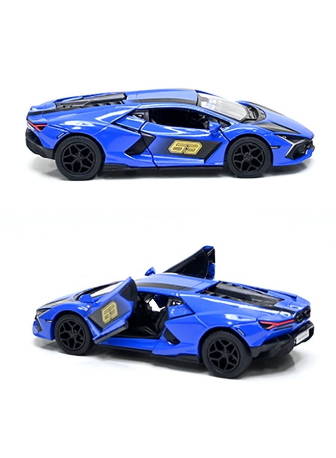Kinsmart سيارة لامبورغيني ريفولتوا بمقياس 1:38 مع أبواب قابلة للفتح وآلية سحب للخلف من معدن مصبوب - Image 2