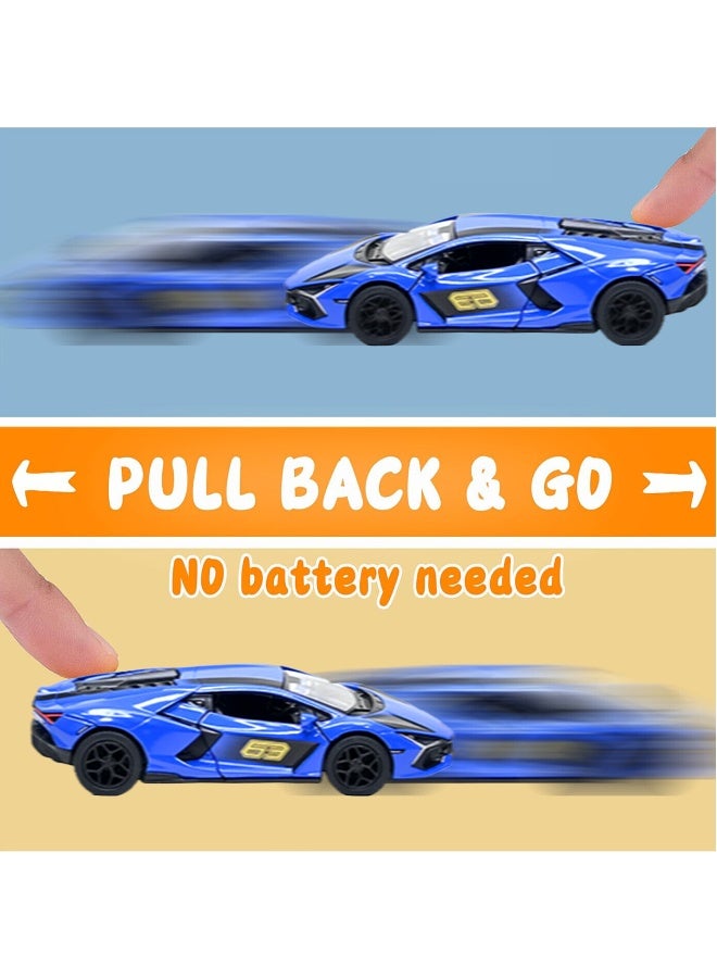 Kinsmart سيارة لامبورغيني ريفولتوا بمقياس 1:38 مع أبواب قابلة للفتح وآلية سحب للخلف من معدن مصبوب - Image 4