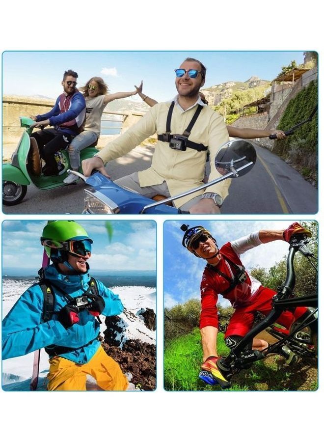 NIBEMINENT Adjustable Chest Belt Body Strap Mount For Action Sport Camera Black  - Image 3