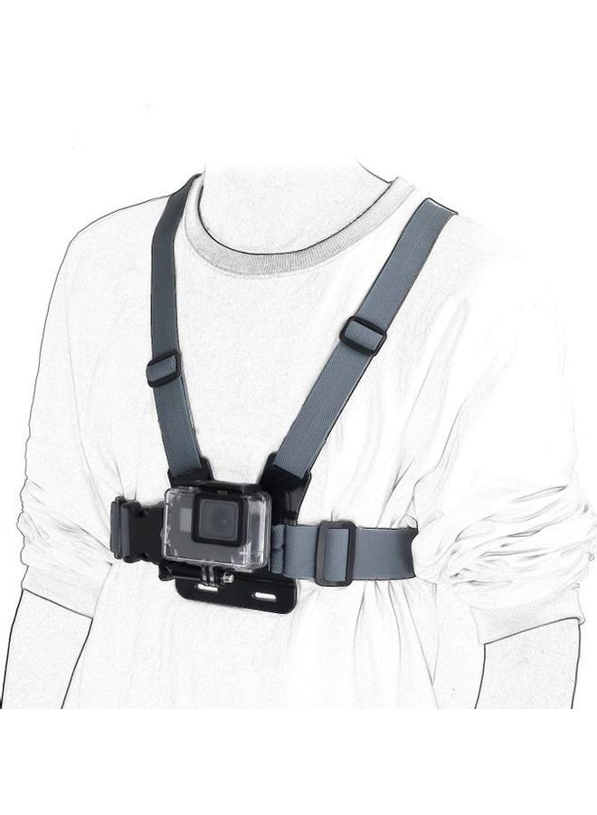 NIBEMINENT Adjustable Chest Belt Body Strap Mount For Action Sport Camera Black  - Image 2