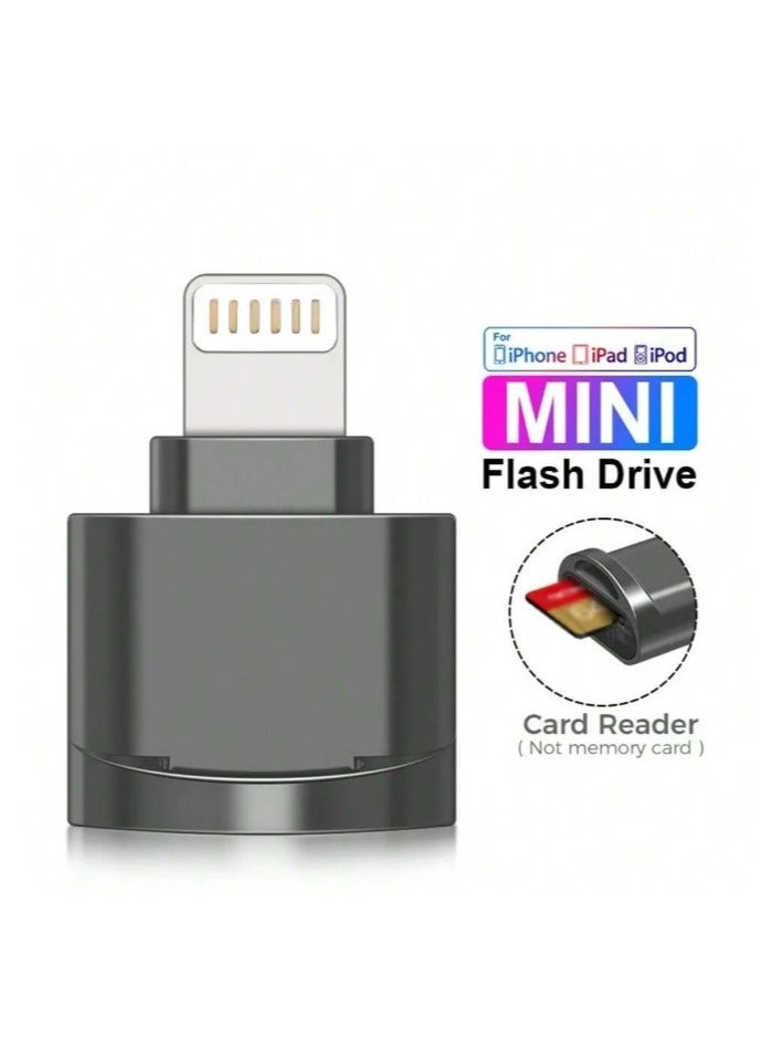 Micro SD/TF card reader, Lightning type, to connect to iPhone and iPad, transfers data and photos - Image 3