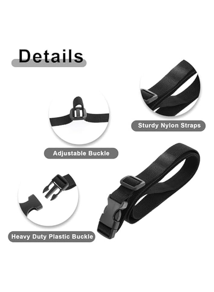 erorex 4 Pcs Hiking Backpack Strap for Outdoor,Bag Fastening Belt Luggage Connector Straps Accessories for Travel - Image 3