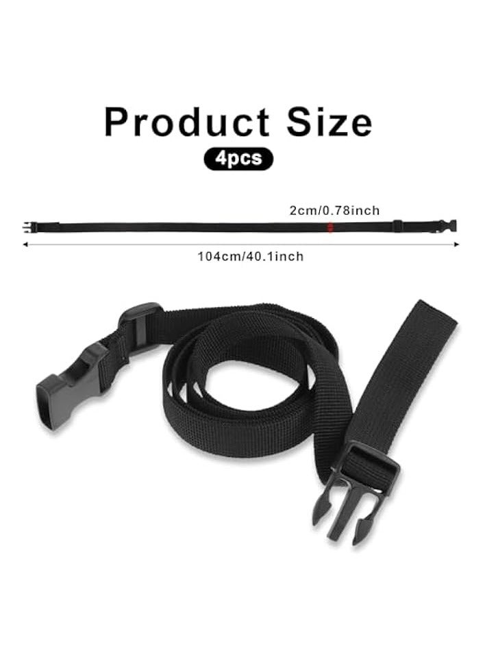 erorex 4 Pcs Hiking Backpack Strap for Outdoor,Bag Fastening Belt Luggage Connector Straps Accessories for Travel - Image 2