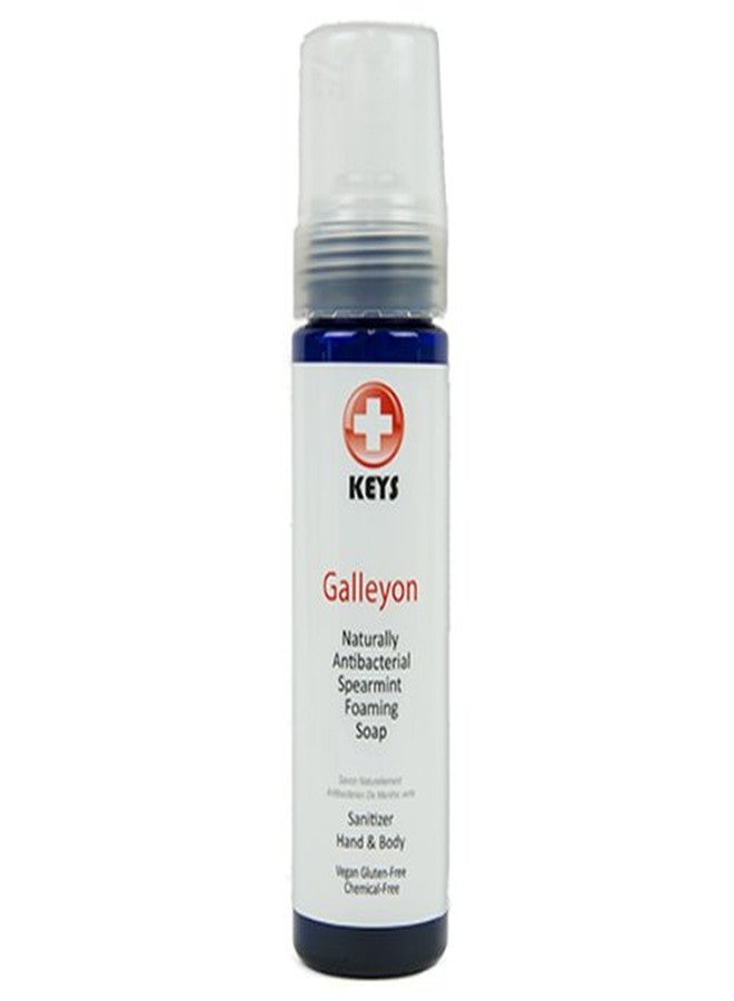 Keys Galleyon All Natural Antibacterial Foaming Spearmint Castile Soap Sanitizer for Hand and Body, 100% Biodegradable Rich Conditioning Oils for People, Children, Pets, Vegan, Gluten Free, 7.9 ounces - Image 1