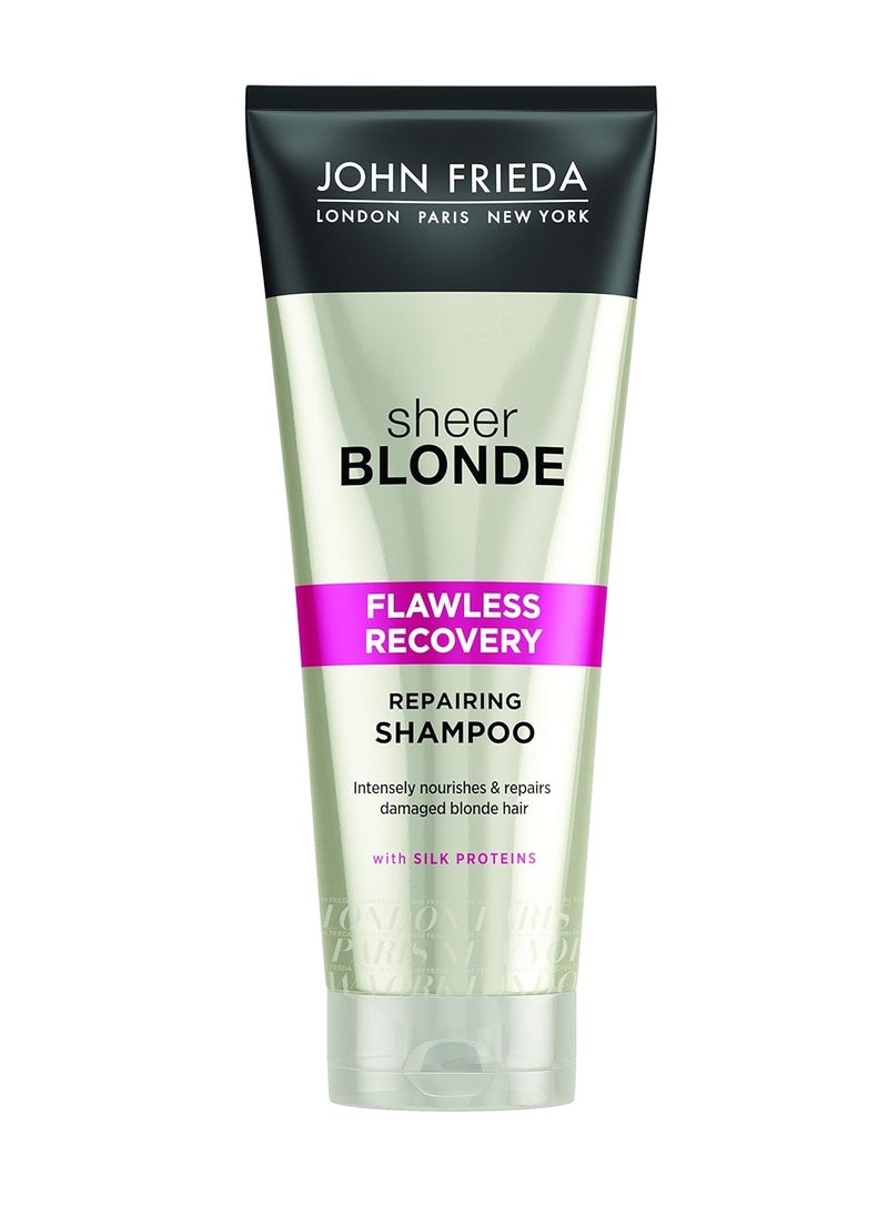 John Frieda - Sheer Blonde Flawless Recovery Repairing Shampoo 250 ml Shampoo for Dry Blonde Hair - Image 1