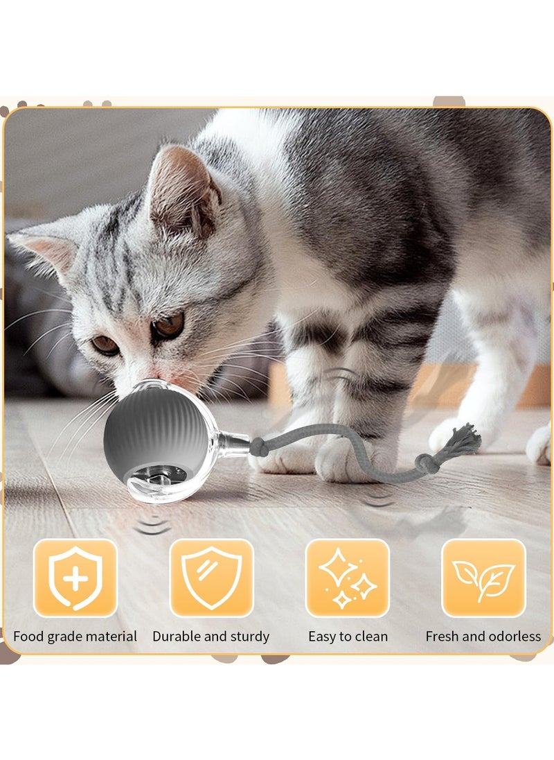 Interactive Cat Toys for Indoor Cats, Agile Moving Cat Ball with Elastic Tail,Automatic Cat/Kitten Toys for Bored Indoor Adult Cats,Motion Activated