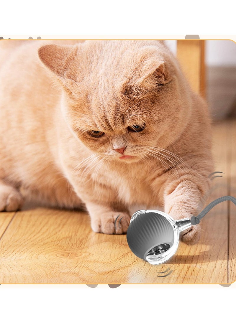 Interactive Cat Toys for Indoor Cats, Agile Moving Cat Ball with Elastic Tail,Automatic Cat/Kitten Toys for Bored Indoor Adult Cats,Motion Activated