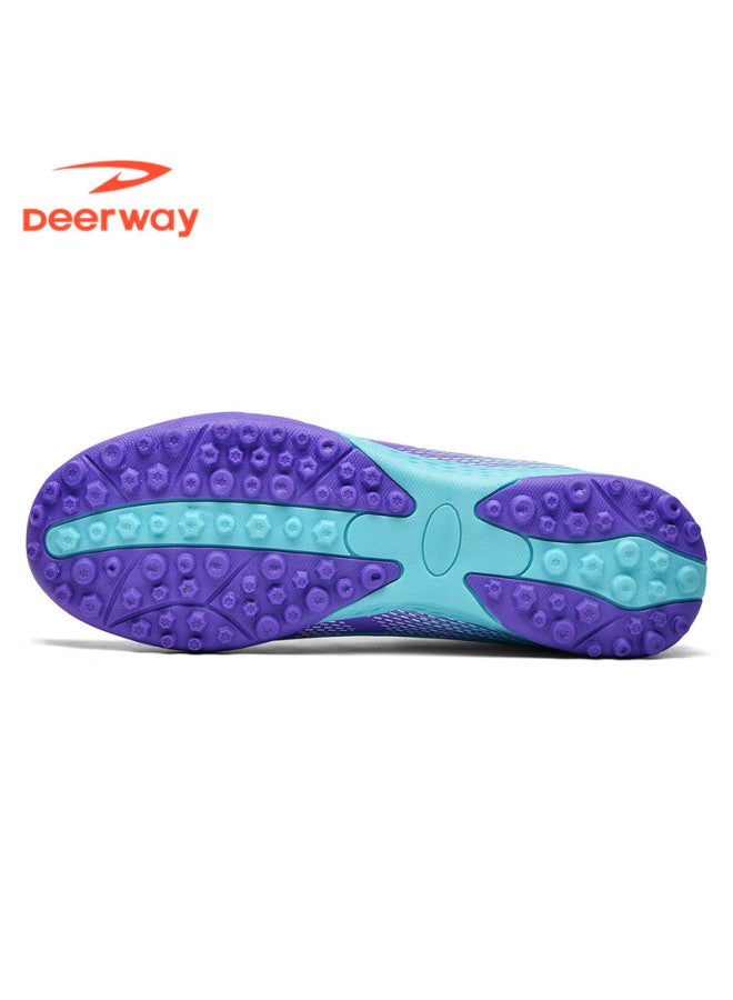 Deerway Adult Youth Soccer Shoes Tf Turf Studs Non-slip Durable Match Shoes Moon Purple Tf Turf Studs Size 43 - Image 4