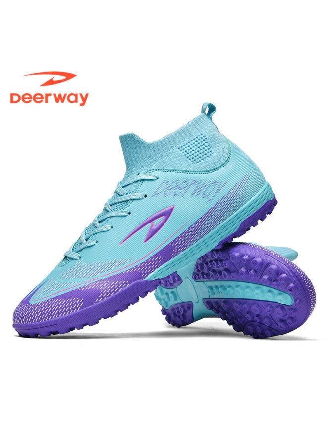 Deerway Adult Youth Soccer Shoes Tf Turf Studs Non-slip Durable Match Shoes Moon Purple Tf Turf Studs Size 43 - Image 2