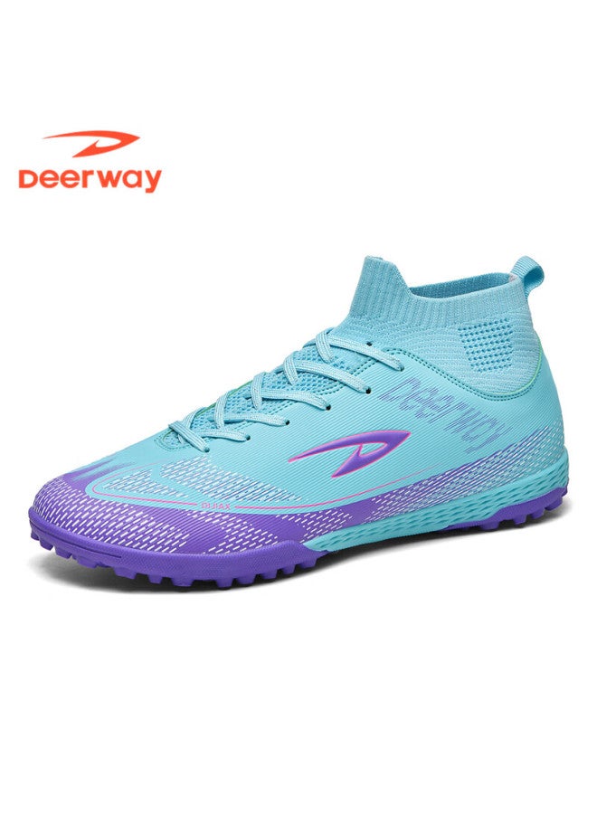 Deerway Adult Youth Soccer Shoes Tf Turf Studs Non-slip Durable Match Shoes Moon Purple Tf Turf Studs Size 43 - Image 3