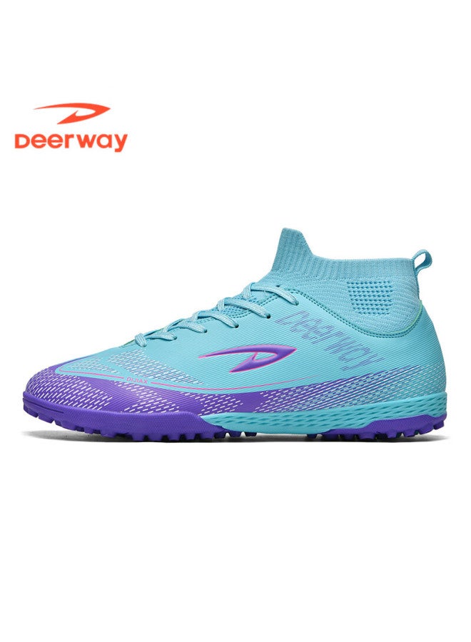 Deerway Adult Youth Soccer Shoes Tf Turf Studs Non-slip Durable Match Shoes Moon Purple Tf Turf Studs Size 43 - Image 1