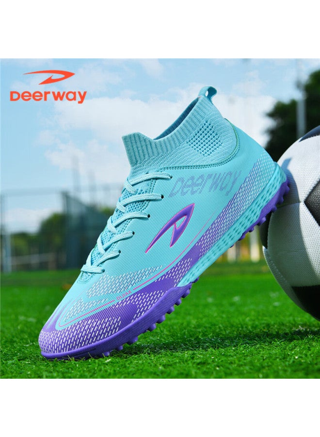 Deerway Adult Youth Soccer Shoes Tf Turf Studs Non-slip Durable Match Shoes Moon Purple Tf Turf Studs Size 43 - Image 5