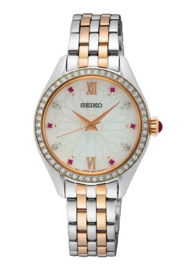 Seiko Ladies' Hand Watch QUARTZ Stainless Band White Dial SUR542P1 