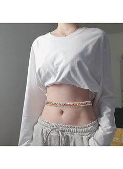 ELABEST Plus Size African Waist Beads Chain Layered Belly Body Chain Beach 7Pack Waist Jewelry Body Accessories For Women And Girls (24Inch 60Cm)  - Image 3