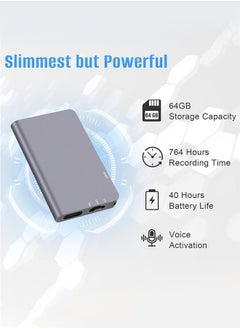 Generic 64GB Sound Recorder Voice Recorder HD , Noise Reduction Ultra Long Standby , Sound Activated Recorder with HIFI MP3 Player Voice Recorder  - Image 5