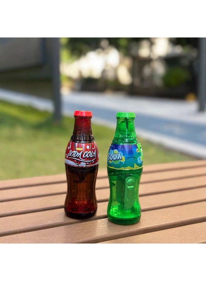 Creative Soda Deformation Robot Cola Drink Deformation Doll Hand Puzzle Children's Toy Gift-Color:Green-soda Transformation Mecha - Image 3
