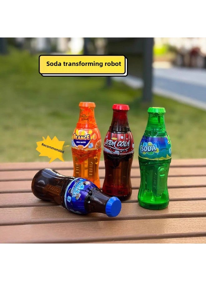 Creative Soda Deformation Robot Cola Drink Deformation Doll Hand Puzzle Children's Toy Gift-Color:Green-soda Transformation Mecha - Image 2