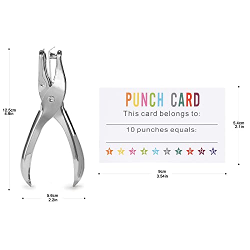 ONEDONE Reward Punch Cards Pack of 200 with Hole Puncher Behavior Incentive Awards for Teachers Kids Students Home Classroom School Business Loyalty Card - 3.5" x 2" - Image 2