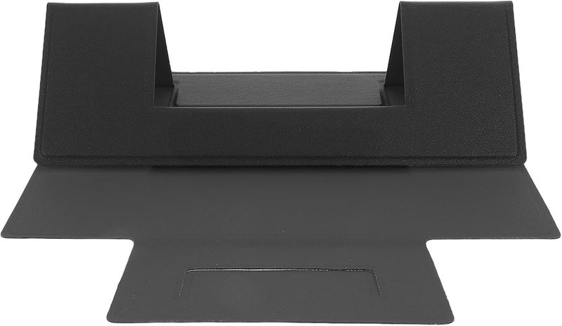 KICHOUSE Laptop Riser Stand: Desk Ergonomic Computer Cooling Stand, Adjustable Angles Invisible Folding Notebook Holder for Office Tablet Cookbook Black - Image 1