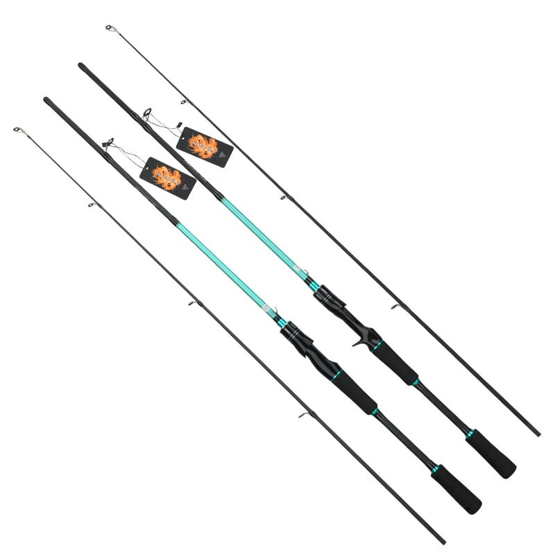 Generic Carbon Lure Rod ML Grip Spinning Casting Fishing Pole Green