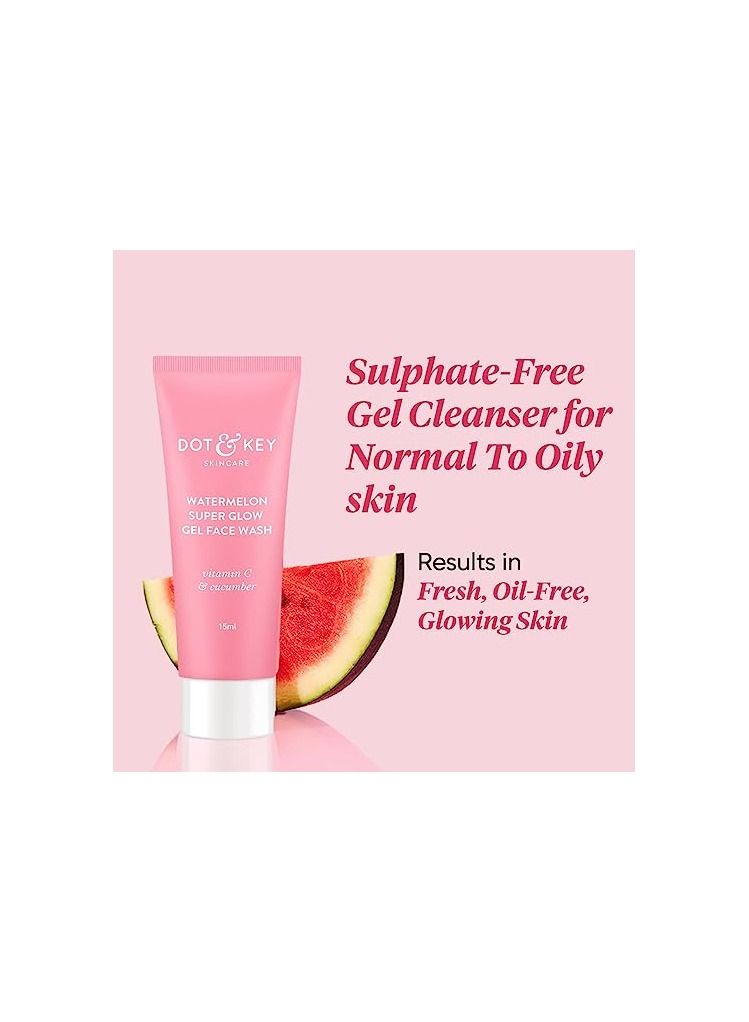 دوت آند كي جل غسول الوجه سوبر جلو بفيتامين سي والخيار من دوت آند كي البطيخ | غسول الوجه للبشرة المتوهجة | غسول الوجه الخالي من الزيوت | يزيل الزيوت والأوساخ الزائدة | للبشرة المختلطة والدهنية | للنساء والرجال | - Image 3