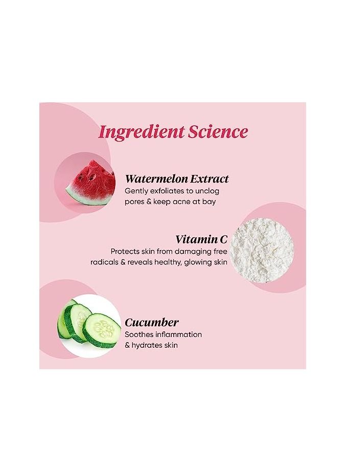 دوت آند كي جل غسول الوجه سوبر جلو بفيتامين سي والخيار من دوت آند كي البطيخ | غسول الوجه للبشرة المتوهجة | غسول الوجه الخالي من الزيوت | يزيل الزيوت والأوساخ الزائدة | للبشرة المختلطة والدهنية | للنساء والرجال | - Image 2