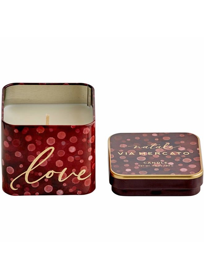 Via Mercato Natale Christmas HolidayGift Collection, Love, Candle  - Image 1