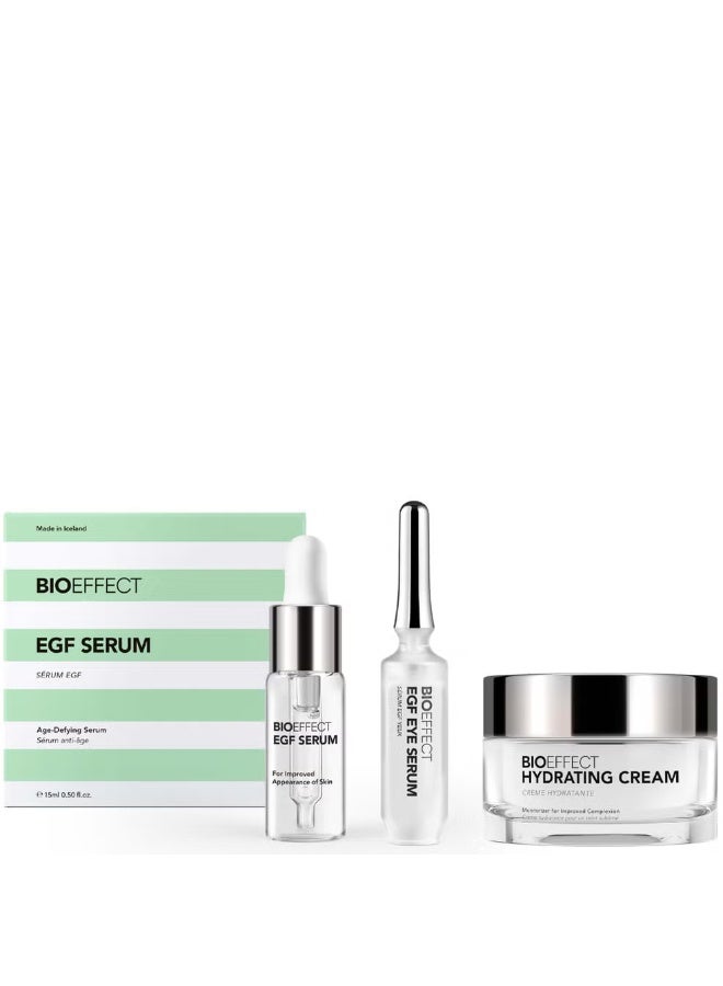 بايو إفيكت مجموعة BIOEFFECT EGF Prevent تتضمن مصل EGF، ومصل EGF للعين، وكريم مرطب 50 مل - Image 1