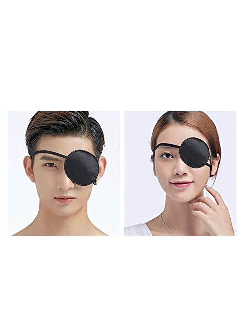 Generic - Eye Patch Single Eye Mask, Adjustable Eye Patches Adults/Kids Soft and Comfortable Eyepatch with Elastic Belt for Treat Amblyopia Lazy Eye Strabismus For Training, Size About 9x7cm - Image 1