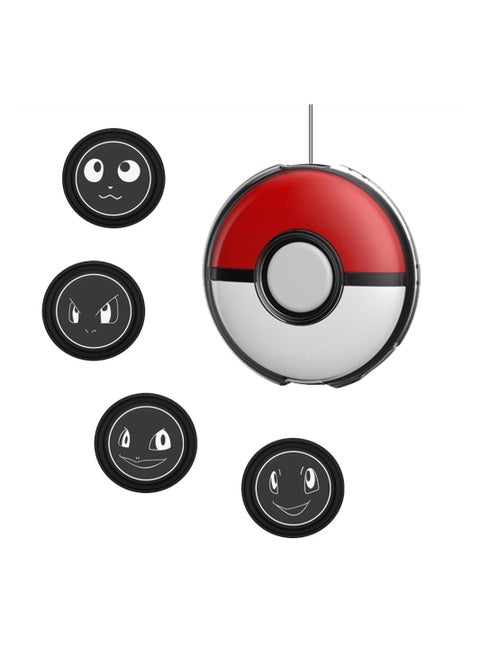 Protective Case for Pokémon GO Plus + 2023, Transparent Hard PC Shockproof Crystal Cover Case for Poke Ball Go Plus with Button Caps and Wrist Strap, and Assistive Pick - 1 Pack