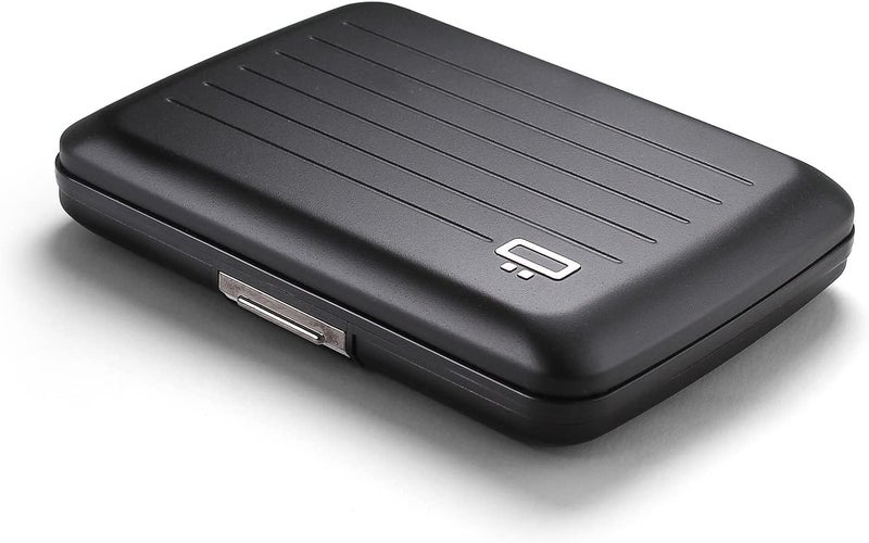 ÖGON -DESIGNS- Aluminium Card Holder with Metal Clasp, RFID Protection Against Fraud and Demagnetization, Compact Wallet, Smart Case Oslo Model - Image 1