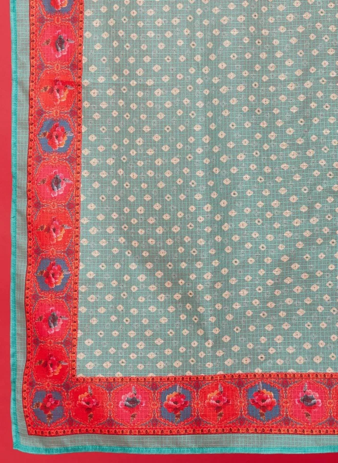 AKS Girls Bandhani Printed Kurta Set with Dupatta
