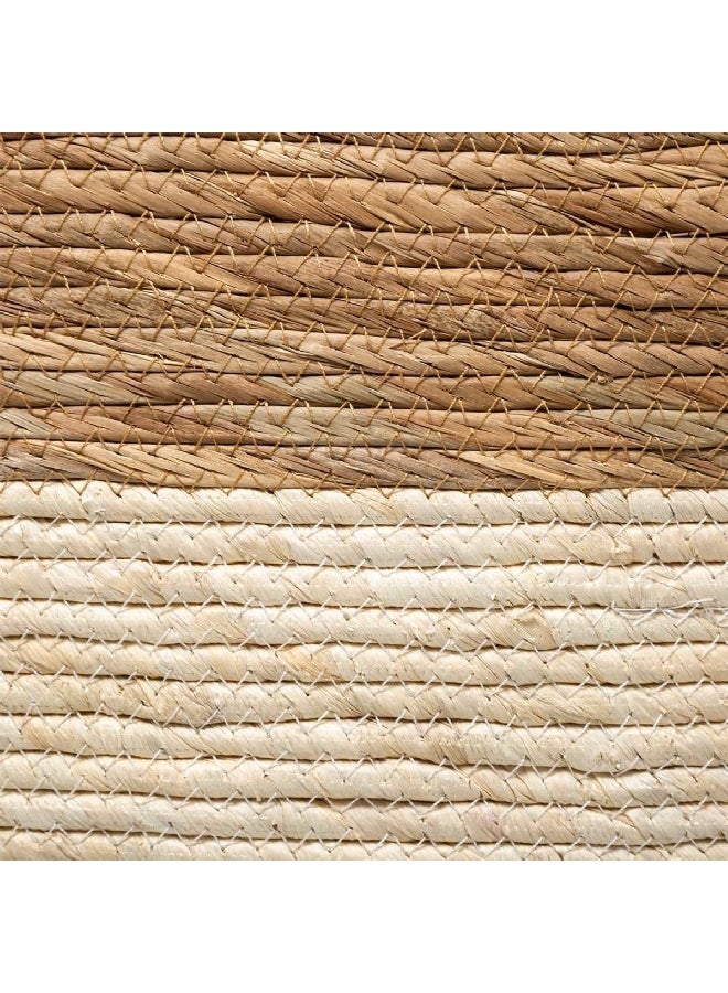 Five Simply Smart Two Tone Rectangular Breaded Storage Laundry Basket White and Beige 31 x 15 cm 181240 - Image 4