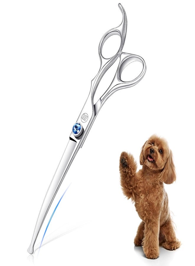Moontay Professional Dog Grooming Straight, Curved, Thinning/Blending/Chunking Scissors Kit, JP-440C Stainless Steel Pet Cat Hair Cutting/Trimming Shears, Silver - Image 1