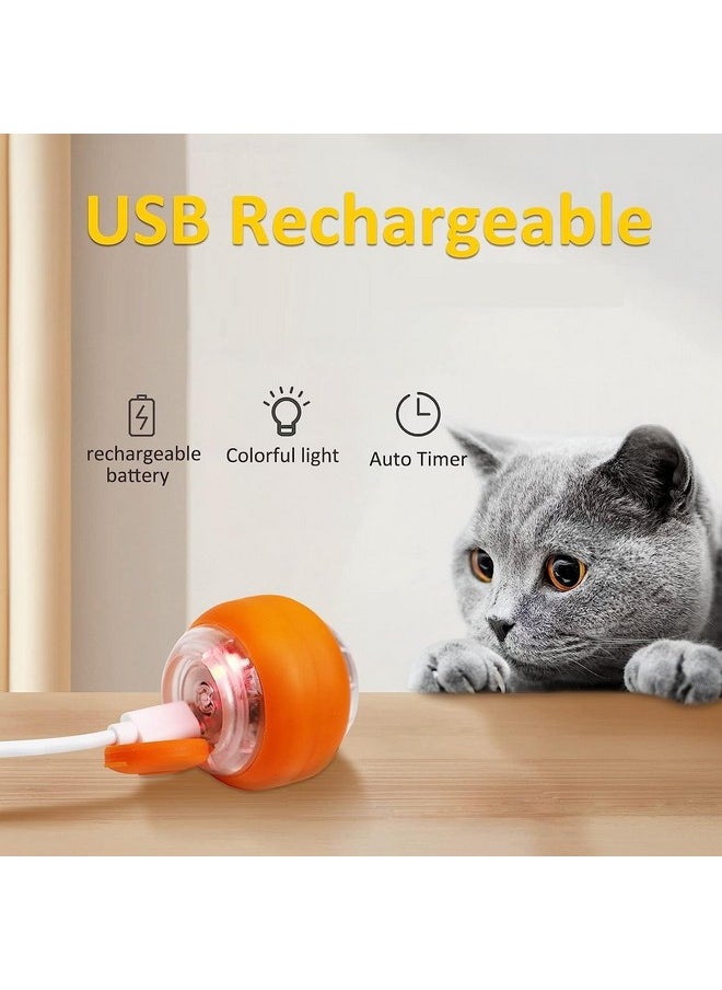 Goofy Tails Smart Ball Interactive Toy for Cats and Kittens 6cm - Orange | 360° Rotating Cat Toy Ball | Ideal for Indoor & Outdoor Play | USB Rechargeable Automatic Rotating Ball with LED - pzsku/Z6B18C74E168B5DA491ABZ/45/_/1737721423/78fc973d-cd40-4dee-856c-4005cf1fbbc7