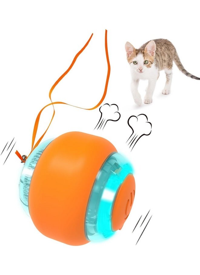 Goofy Tails Smart Ball Interactive Toy for Cats and Kittens 6cm - Orange | 360° Rotating Cat Toy Ball | Ideal for Indoor & Outdoor Play | USB Rechargeable Automatic Rotating Ball with LED - pzsku/Z6B18C74E168B5DA491ABZ/45/_/1737721509/38203f3d-d524-4bf0-a78d-f65630ed4b6e