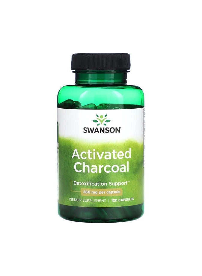 فحم مفعل، 260 ملغ، 120 كبسولة