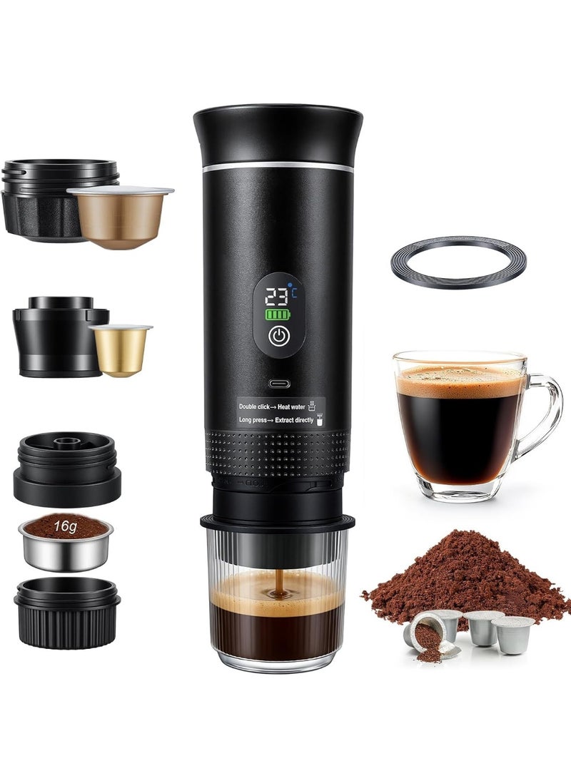YoYoTech Portable Coffee Maker Capsules 3 in 1,Portable Electric Capsule Coffee Maker,Portable Espresso Capsule Coffee Maker 3 in 1, Portable Coffee Machine for Office Travel Camping Home - Image 1
