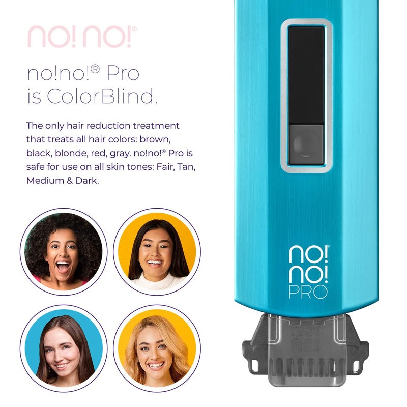 no!no! Pro Hair Removal Device - Treats All Skin Colors and Hair Types - Hair Removal for Women and Men - Flawless Hair Remover for Face & Body Hair - Blue - Image 4