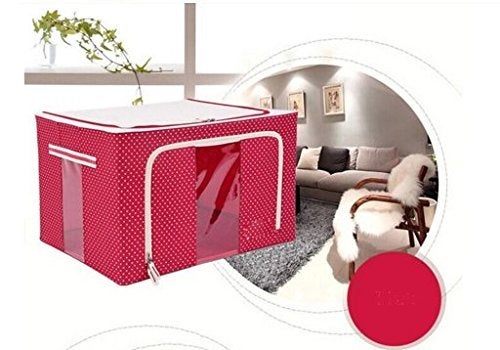 HOMIES INTERNATIONAL HOMIES European Style Foldable Rectangular Steel Frame Under bed Closet Organizer Laundry Bag with Lid and Zip Capacity 55 Liters  - Image 1