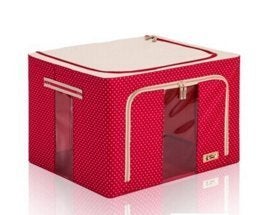HOMIES INTERNATIONAL HOMIES European Style Foldable Rectangular Steel Frame Under bed Closet Organizer Laundry Bag with Lid and Zip Capacity 55 Liters  - Image 4