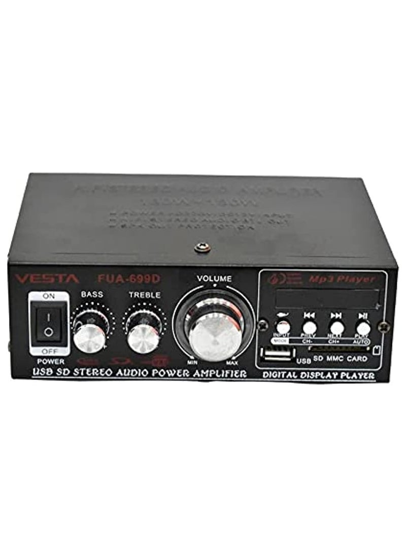 X bass Amplifier 2 Channel Output Power / USB / FM / AUX / SD Card Hi Fi Stereo  - Image 1