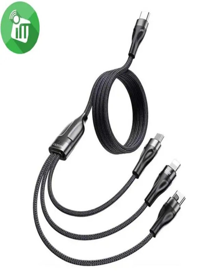 Yesido Yesido CA89 3in1 Type-C to Type-C + Lightning 20W + Micro Charging Cable (1.2M)  - Image 2
