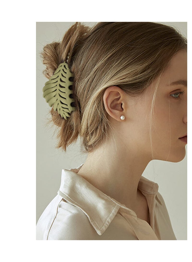 Zikra 8Pcs Hair Claw Clips for Women Suntown 3.7in Non-slip Large Strong Hold Claw Clips for Thick Hair Trendy Jaw Hair Clips leaf claw Hair Hair Clips for Women Hair Accessories for Women and Girls - Image 5