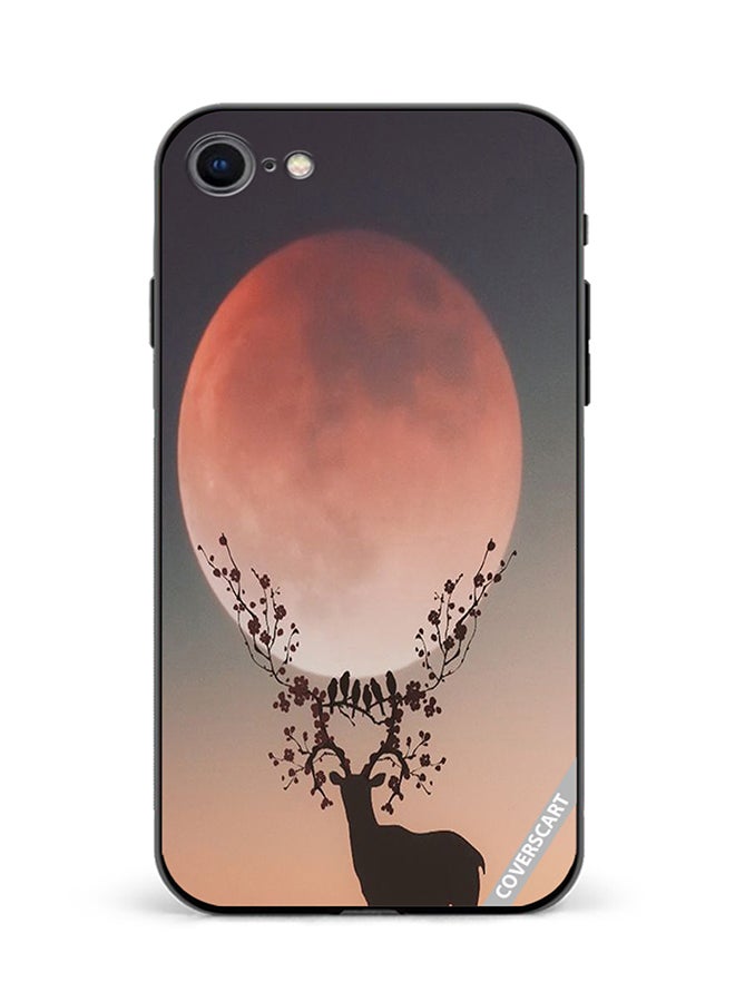 Protective Case Cover For Apple iPhone SE 2020 Animal And Moon Design Multicolour