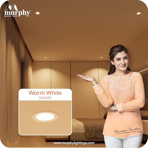 Murphy Polycarbonate Flora 7W LED Down Light, Warm White Light, Round, Pack of 10, Recessed Ceiling LED Light, Suited for 3 inch Junction Box (2 Years Warranty) - Image 5