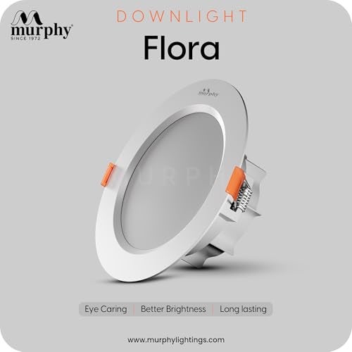 Murphy Polycarbonate Flora 7W LED Down Light, Warm White Light, Round, Pack of 10, Recessed Ceiling LED Light, Suited for 3 inch Junction Box (2 Years Warranty) - Image 2