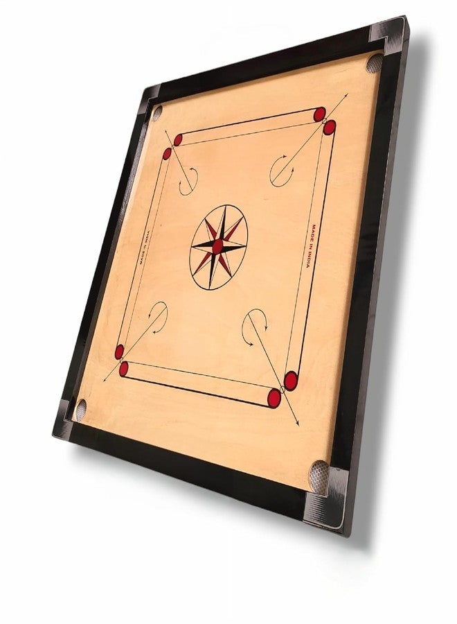 NKT Superior Matte Finish Practice Carrom Board for Serious Professional Practice with Coins Striker and Powder Black New ((Large 32 inch 2025- with Carrom Stand CS2)) - Image 3